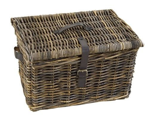 Dr. Wicker v-aged basket XL with lid 50x40x30 brown