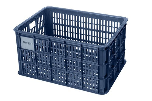 Basil fietskrat l - stor - 40 liter - blå