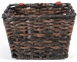 Volare braided wicker bicycle basket - Small - Black