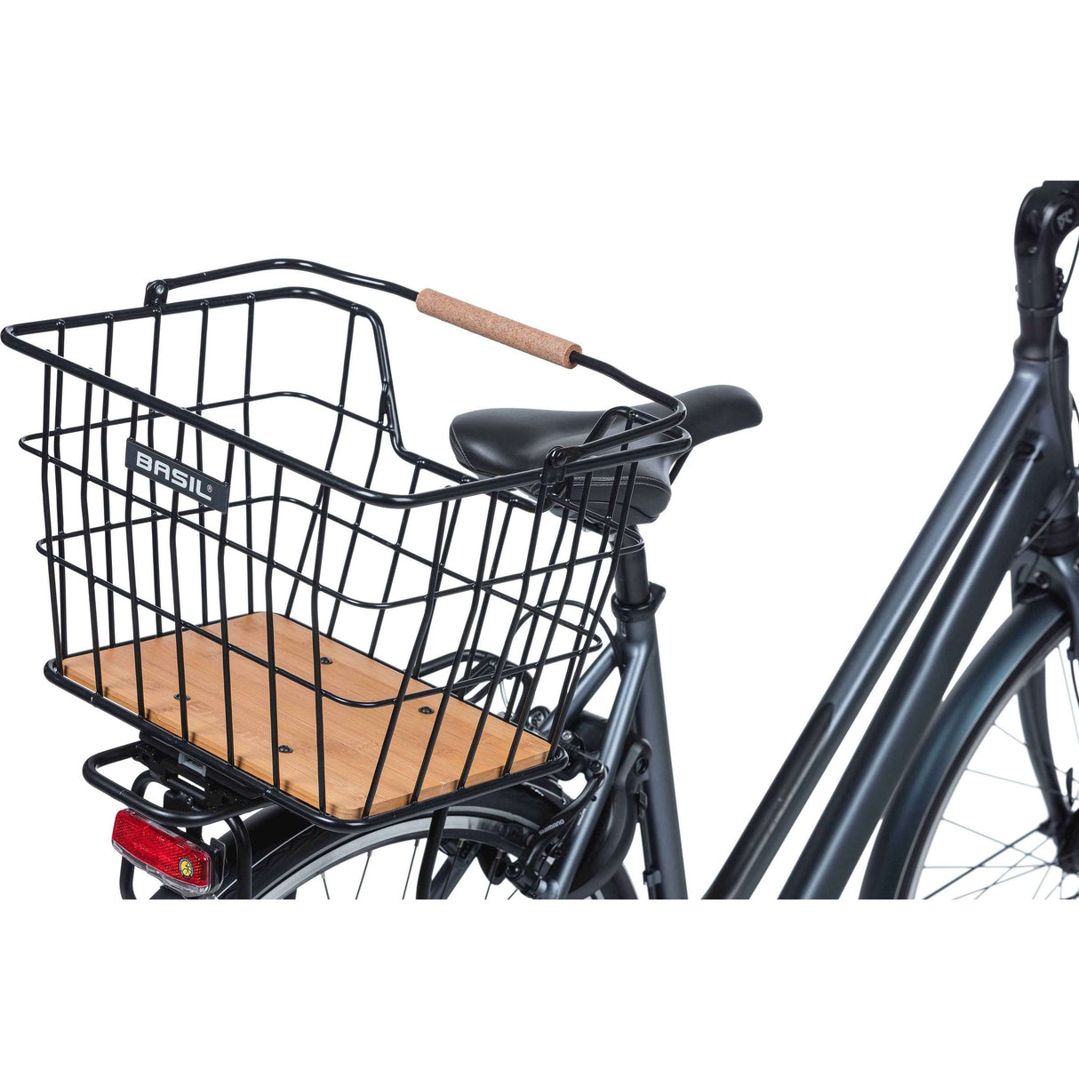 Basilikum cykelkurv Nordland Mik 23 liter 23 x 33 x 19 cm på fronten og eller på den bageste sorte brun