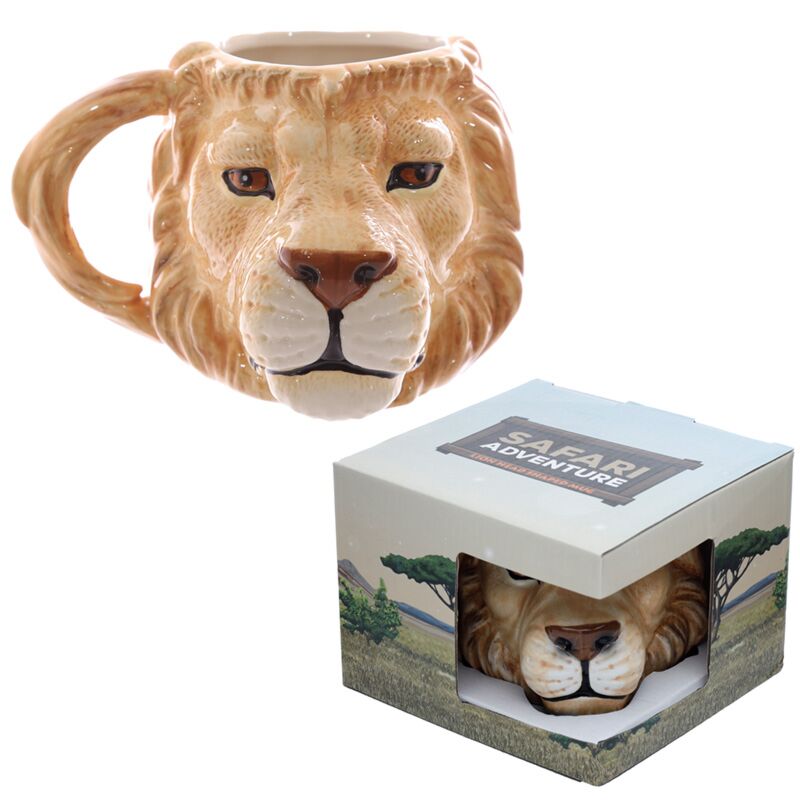 Lion geformt Keramik Becher