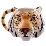 Tiger formed ceramic mug