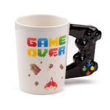 Game over - shaped handle ceramic mug