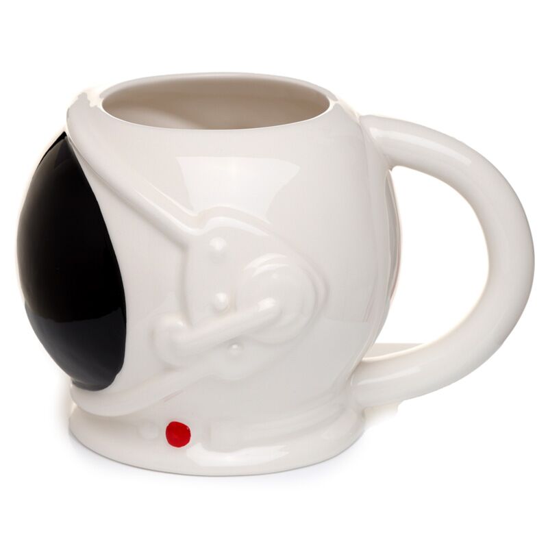 Astronaut space travel helmet formed ceramic mug