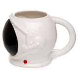 Astronaut space travel helmet formed ceramic mug