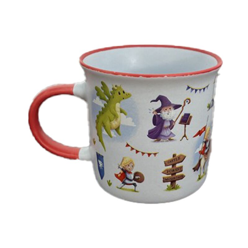 Knights Dragons sottile tazza di porcellana