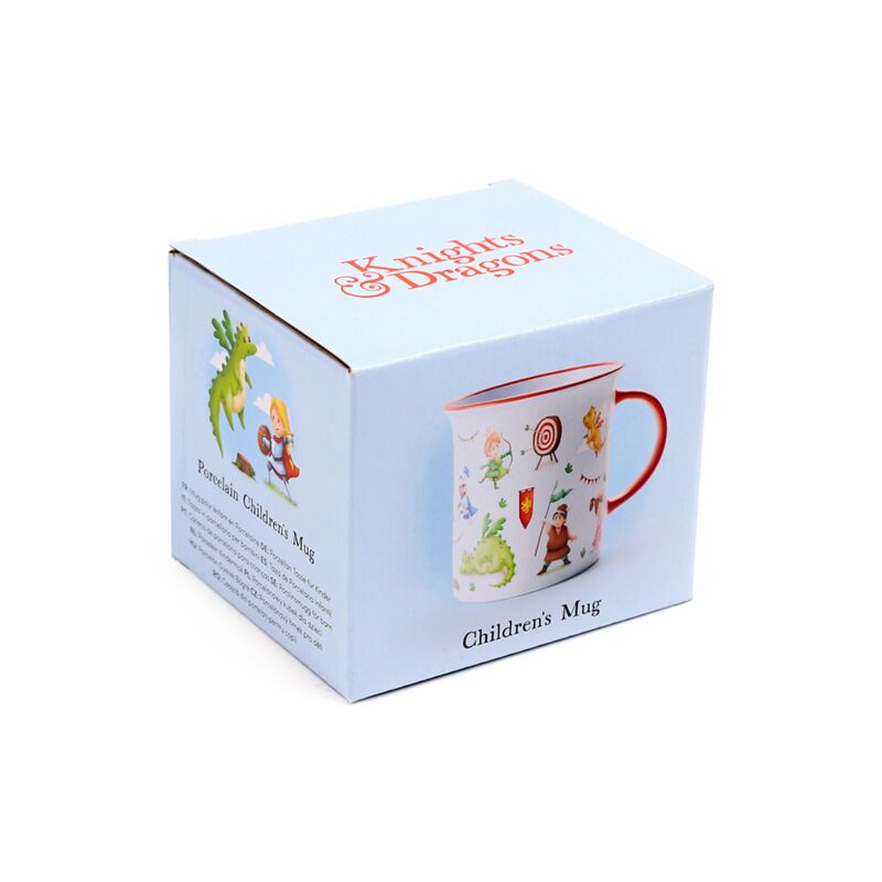 Porcelánový hrnek s tenkým okrajem Knights Dragons
