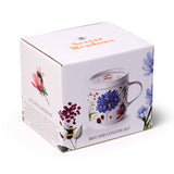 Nectar meadows porcelain mug with coaster cover set