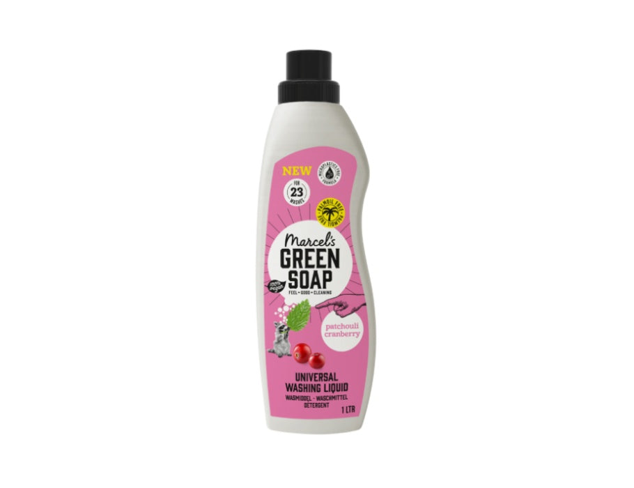 Detergente de jabón verde de Marcel - arándano pachulí - 23 lavados - 1 litro
