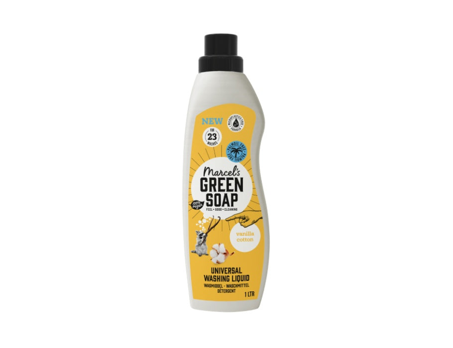 Detergente de sabão verde de Marcel - algodão de baunilha - 1 litro