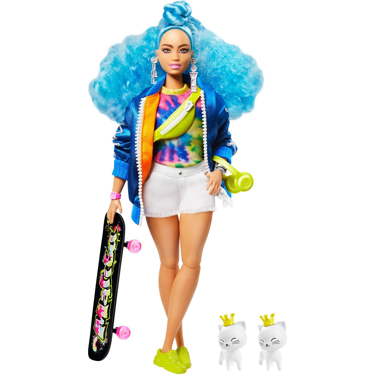 Mattel Extra Doll #4 mit Skateboard 2 Kätzchen