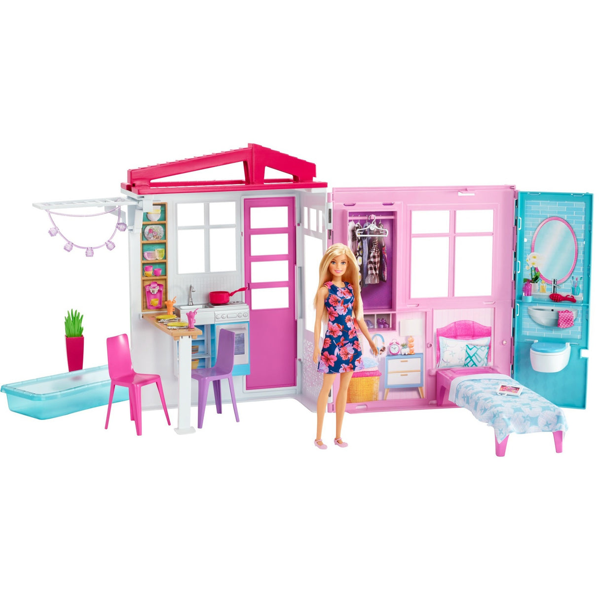 Mattel house with doll