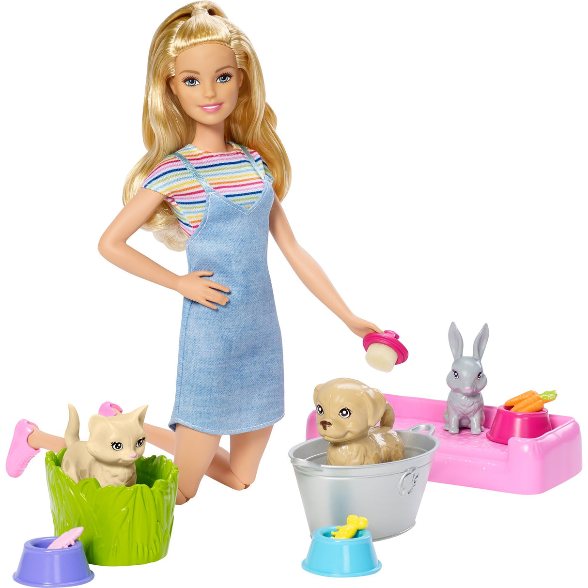 Bambola Mattel 'n' Wash Pets e Playset