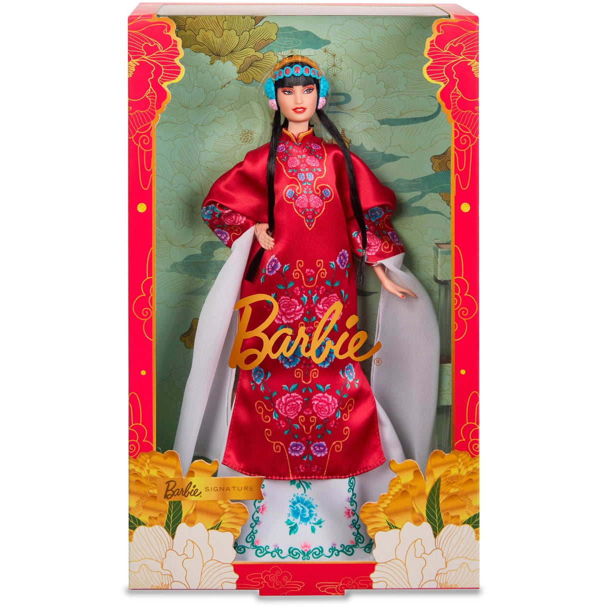 Mattel Signature Lunar New Year Pop in Red Floral Gewa
