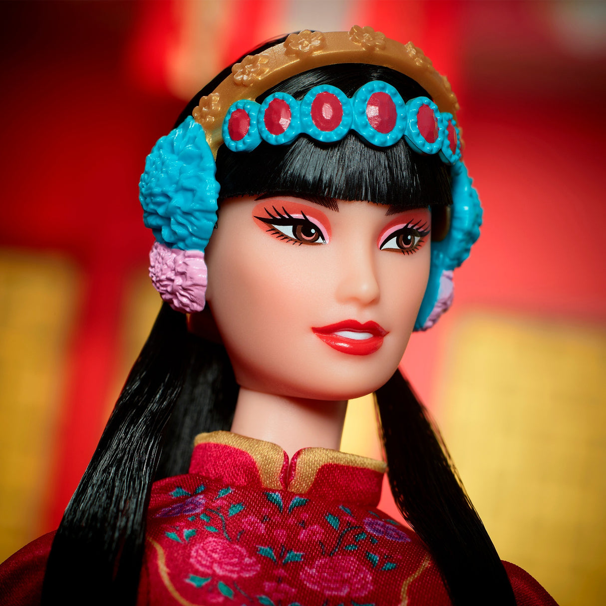 Mattel Signature Lunar New Year Pop in Red Floral Gewa