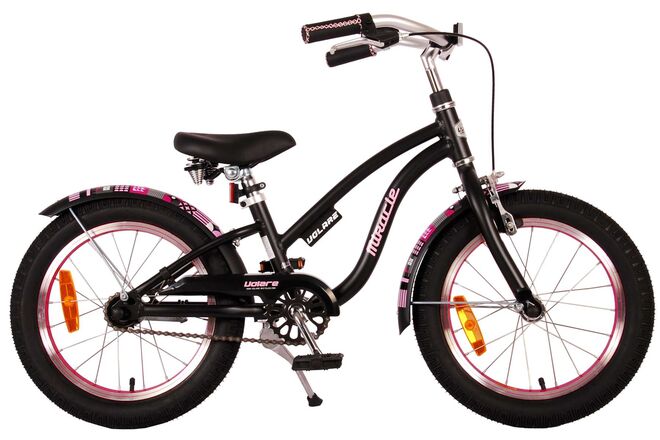 Otroško kolo Volare Miracle Cruiser - Dekleta - 16 palcev - Matt Black - Prime Collection