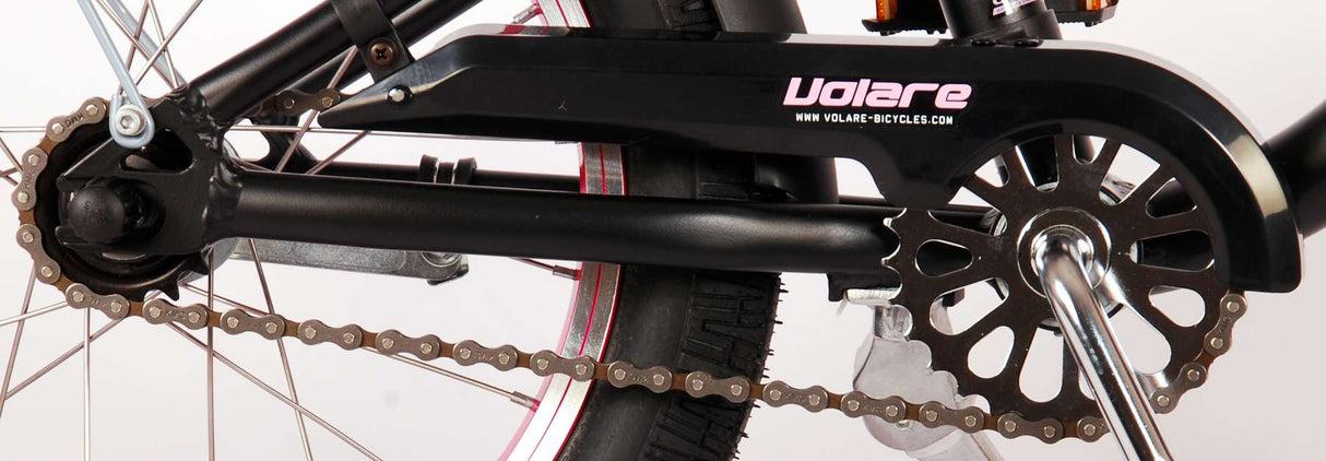 Otroško kolo Volare Miracle Cruiser - Dekleta - 16 palcev - Matt Black - Prime Collection