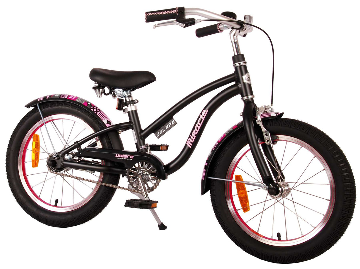 Otroško kolo Volare Miracle Cruiser - Dekleta - 16 palcev - Matt Black - Prime Collection