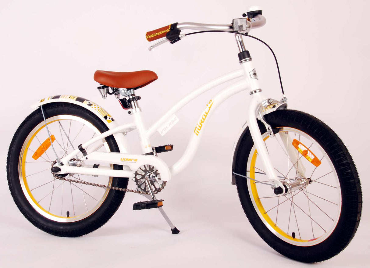 Volare Miracle Cruiser Children's Bicycle - Girls - 18 inch - White - Prime Collection