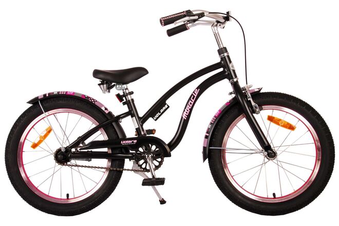 Volare Miracle Cruiser Otroško kolo - Dekleta - 18 palcev - Matt Black - Prime Collection