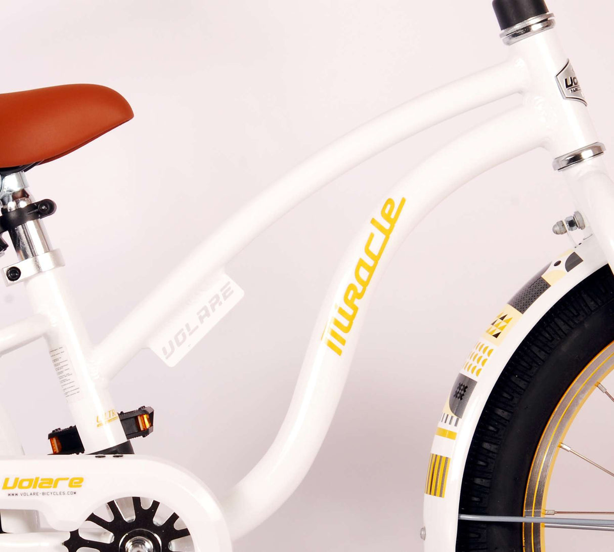 Volare Miracle Cruiser Children's Bicycle - Girls - 18 inch - White - Prime Collection