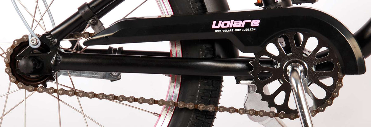 Volare Miracle Cruiser Otroško kolo - Dekleta - 18 palcev - Matt Black - Prime Collection