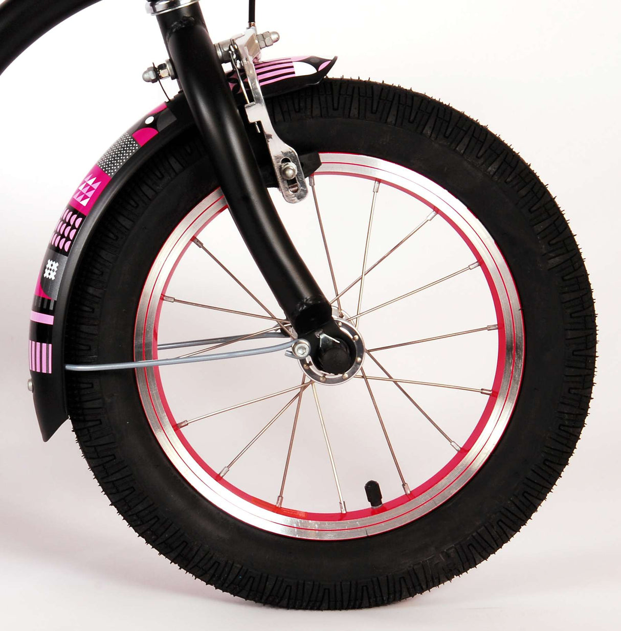 Volare Miracle Children's Bicycle - Girls - 14 Inch - Matt Black - Prime Collection