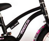 Volare Miracle Children's Bicycle - Girls - 14 Inch - Matt Black - Prime Collection