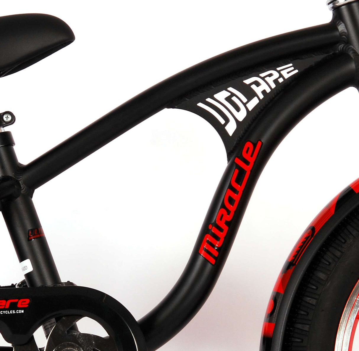 Volare Miracle Cruiser Children's Bicycle - Boys - 16 inch - Matt Black - Prime Collection