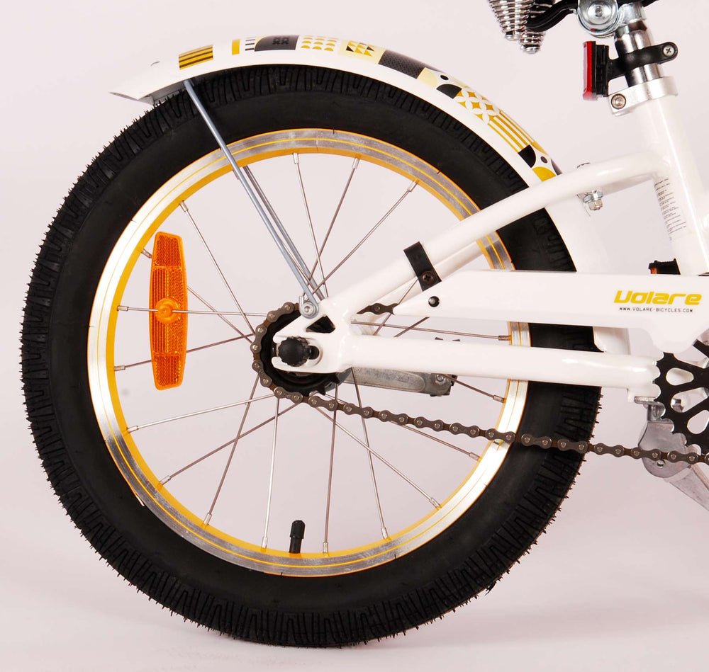 Volare Miracle Cruiser Children's Bicycle - Girls - 16 pouces - White - Prime Collection