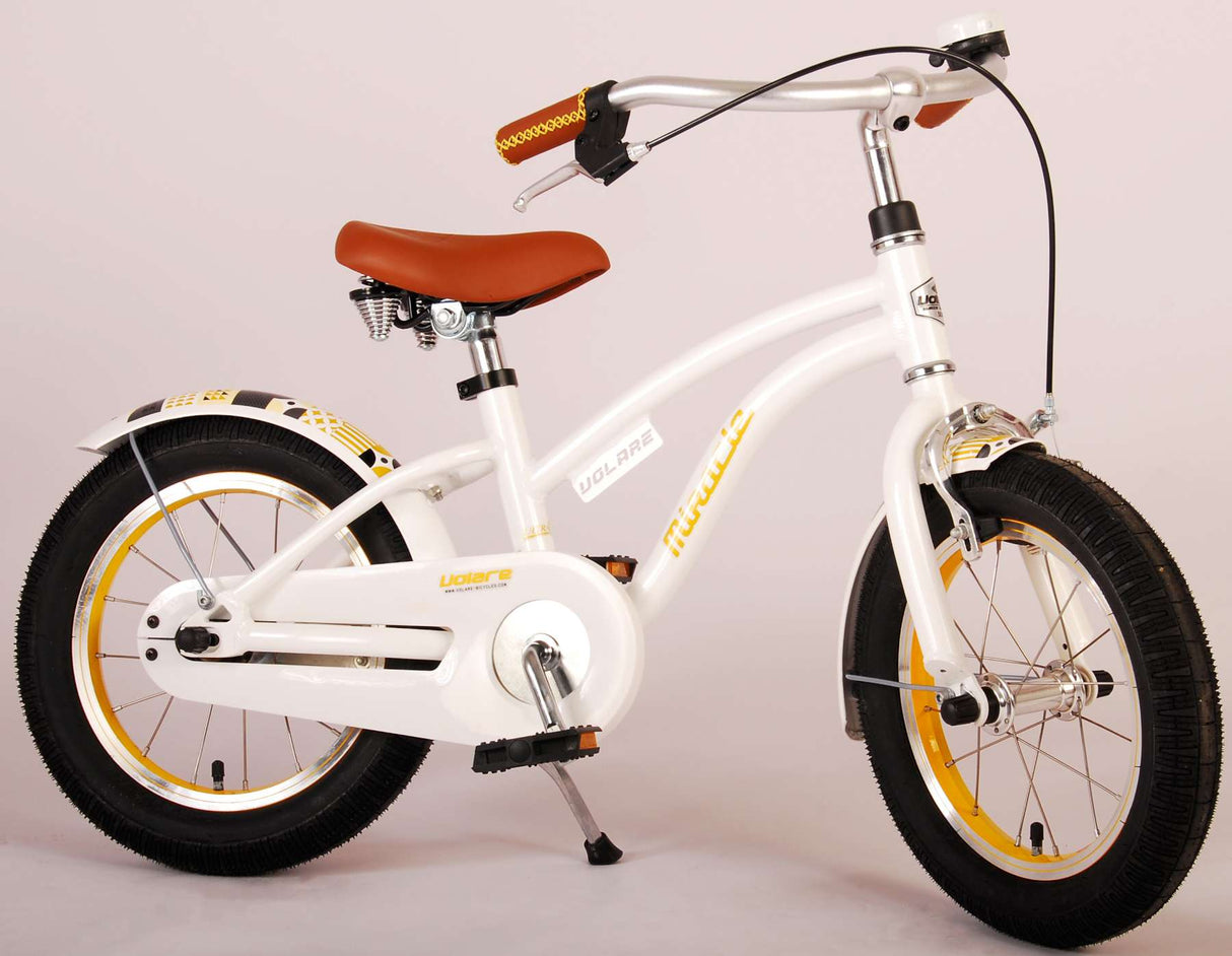 Volare Miracle Children's Bicycle - Girls - 14 Inch - White - Prime Collection