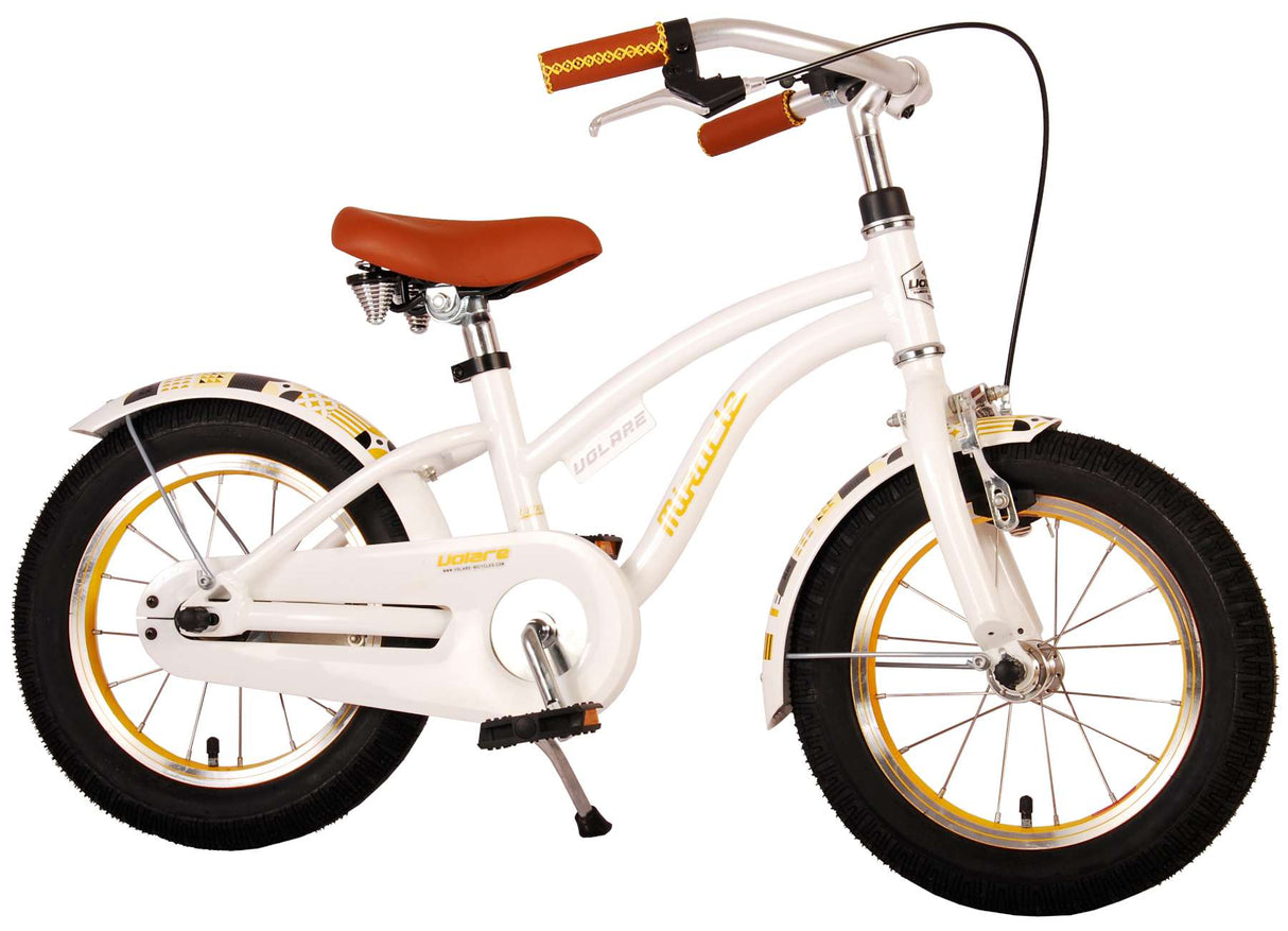 Volare Miracle Children's Bicycle - Girls - 14 Inch - White - Prime Collection