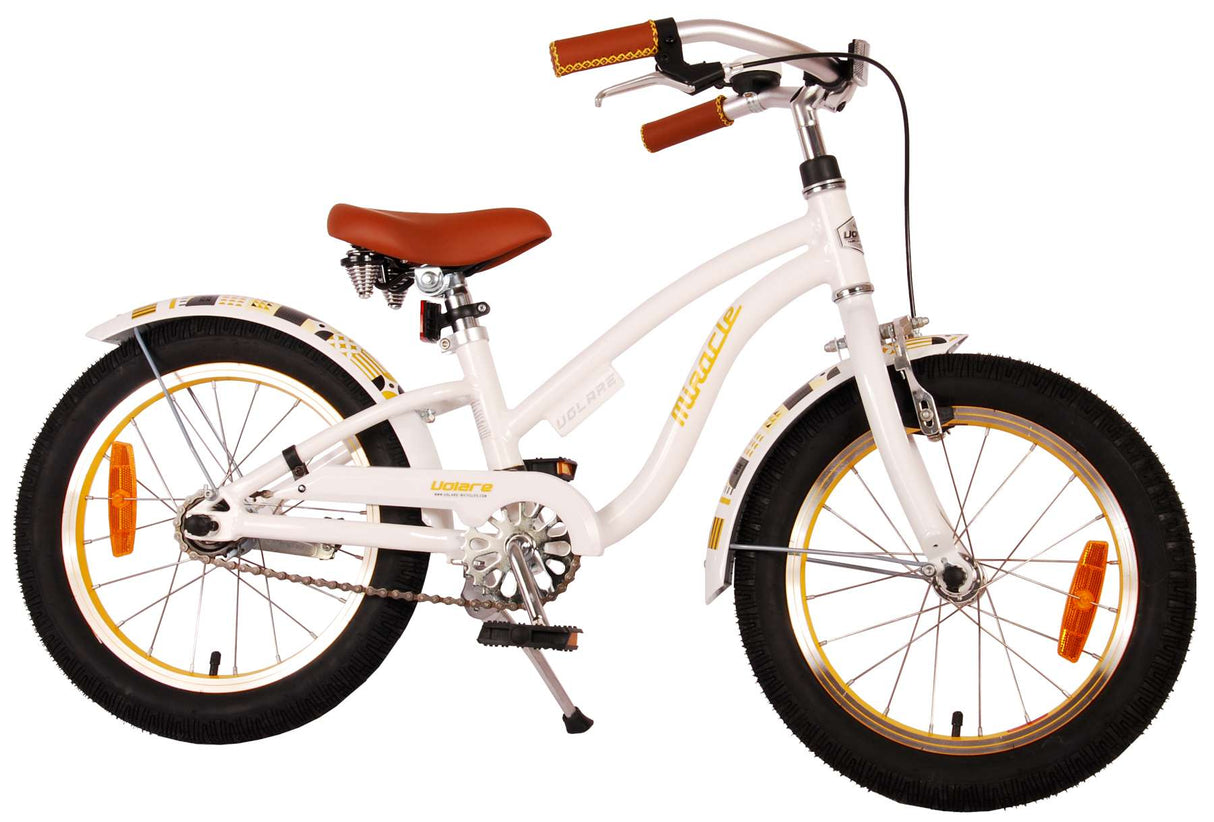 Volare Miracle Cruiser Children's Bicycle - Girls - 16 inch - White - Prime Collection