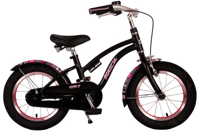 Volare Miracle Children's Bicycle - Girls - 14 Inch - Matt Black - Prime Collection