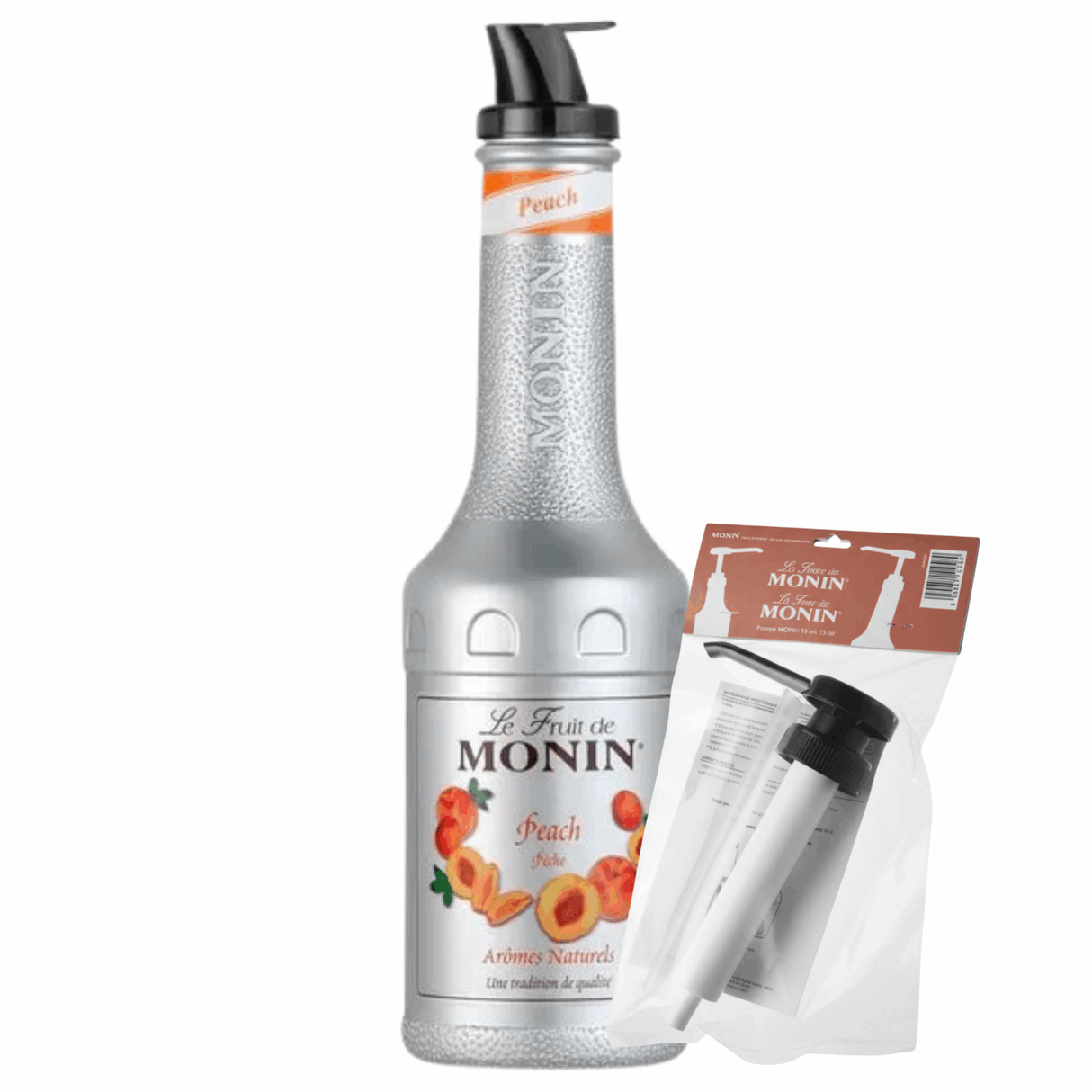 Monin puree passion peach + pump
