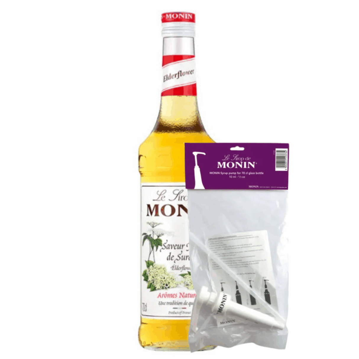 Sirope Monin de flor de saúco (70 cl) + dosificador de sirope (10ml)
