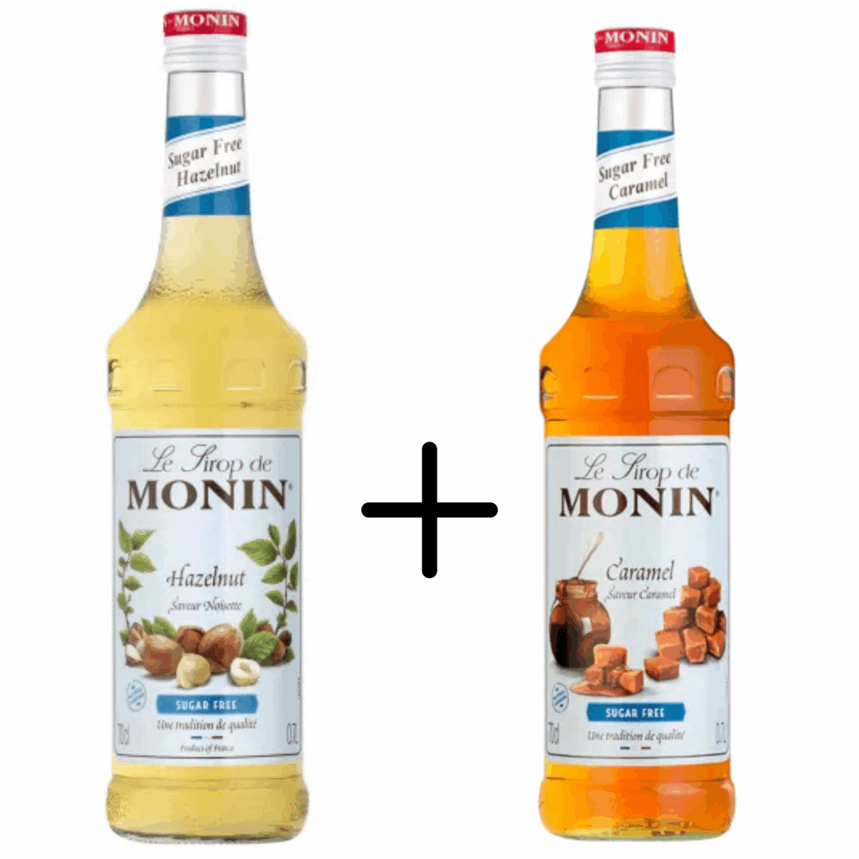 Sirope Monin avellana sin azúcar + caramelo sin azúcar