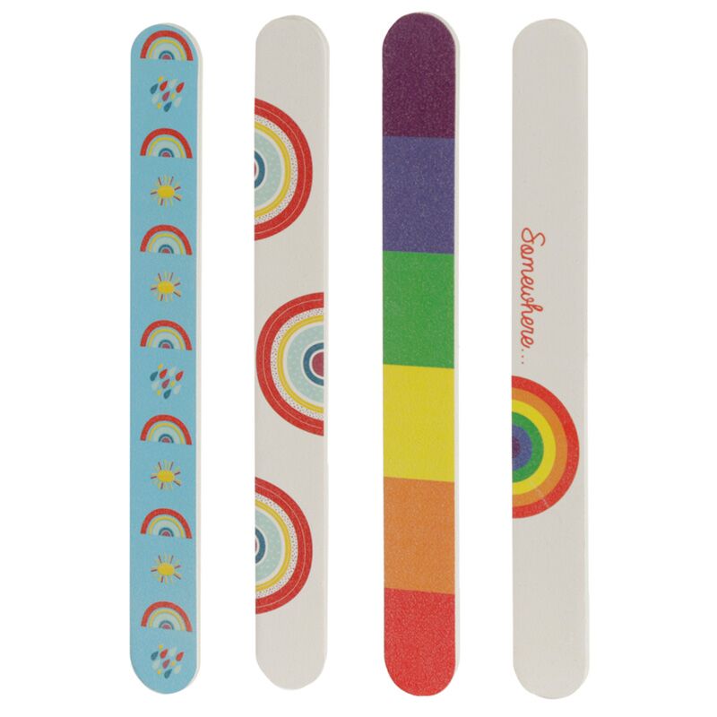 Somewhere rainbow nail file long