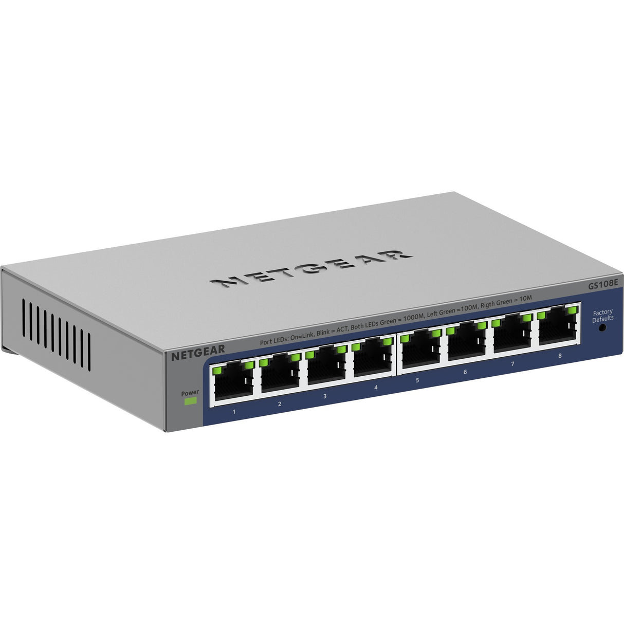 Netgear 8-Fever Gigabit Plus Switch (GS108E-400eus)