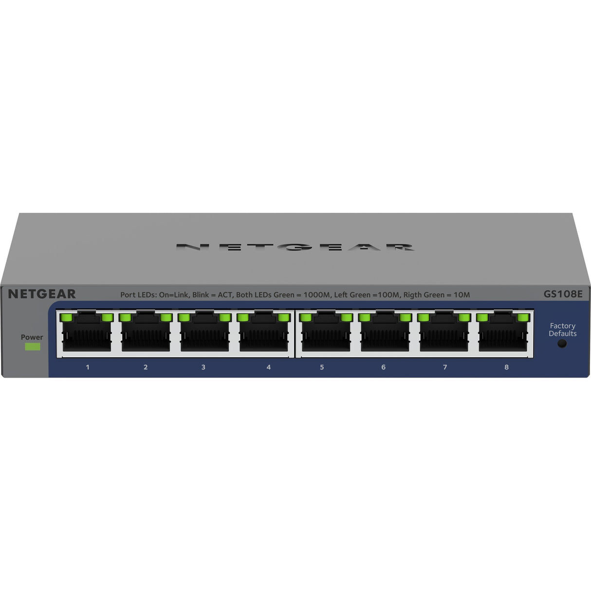 Netgear 8-Fever Gigabit Plus Switch (GS108E-400eus)