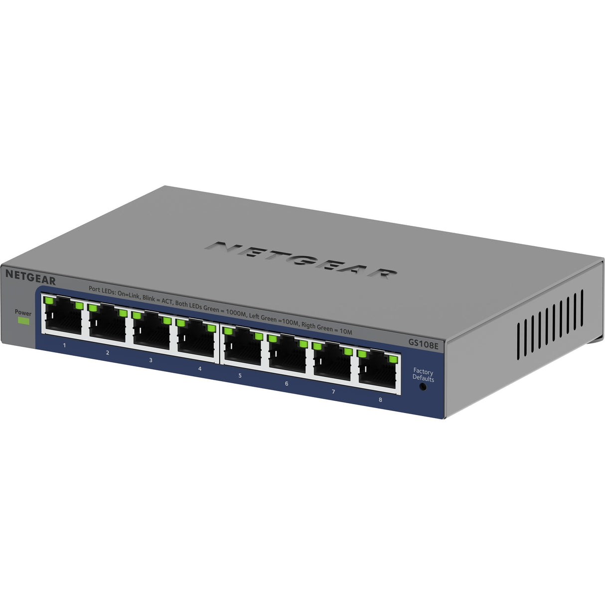 Netgear 8-Fever Gigabit Plus Switch (GS108E-400eus)