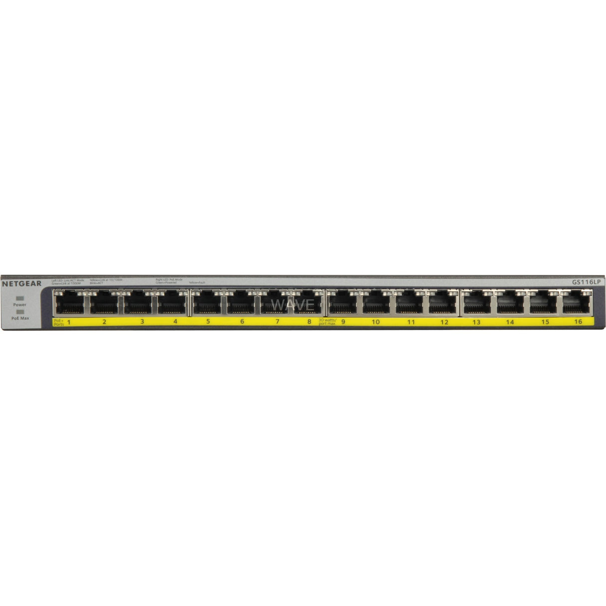 Netgear GS116LP 16-port Poe Poe+ Gigabit Ethernet obehandla