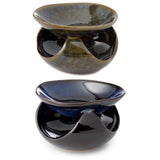 Abstract dark spotted ceramic scent burner