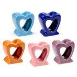 Jednokolorowy otwierany kominek zapachowy w kształcie serca - mały