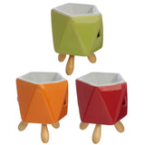 Abstract ceramic scent burner with foot