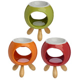 Okrągły ceramiczny kominek zapachowy z podstawą