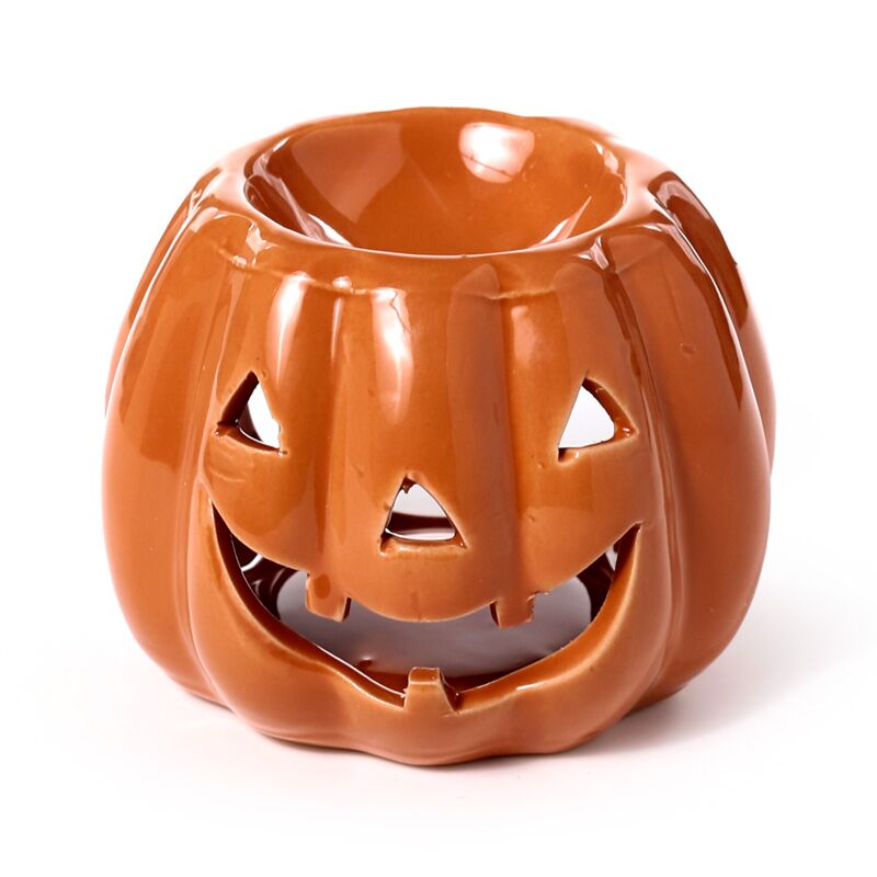 Pumpkin jack o lantern ceramic fragrance burner