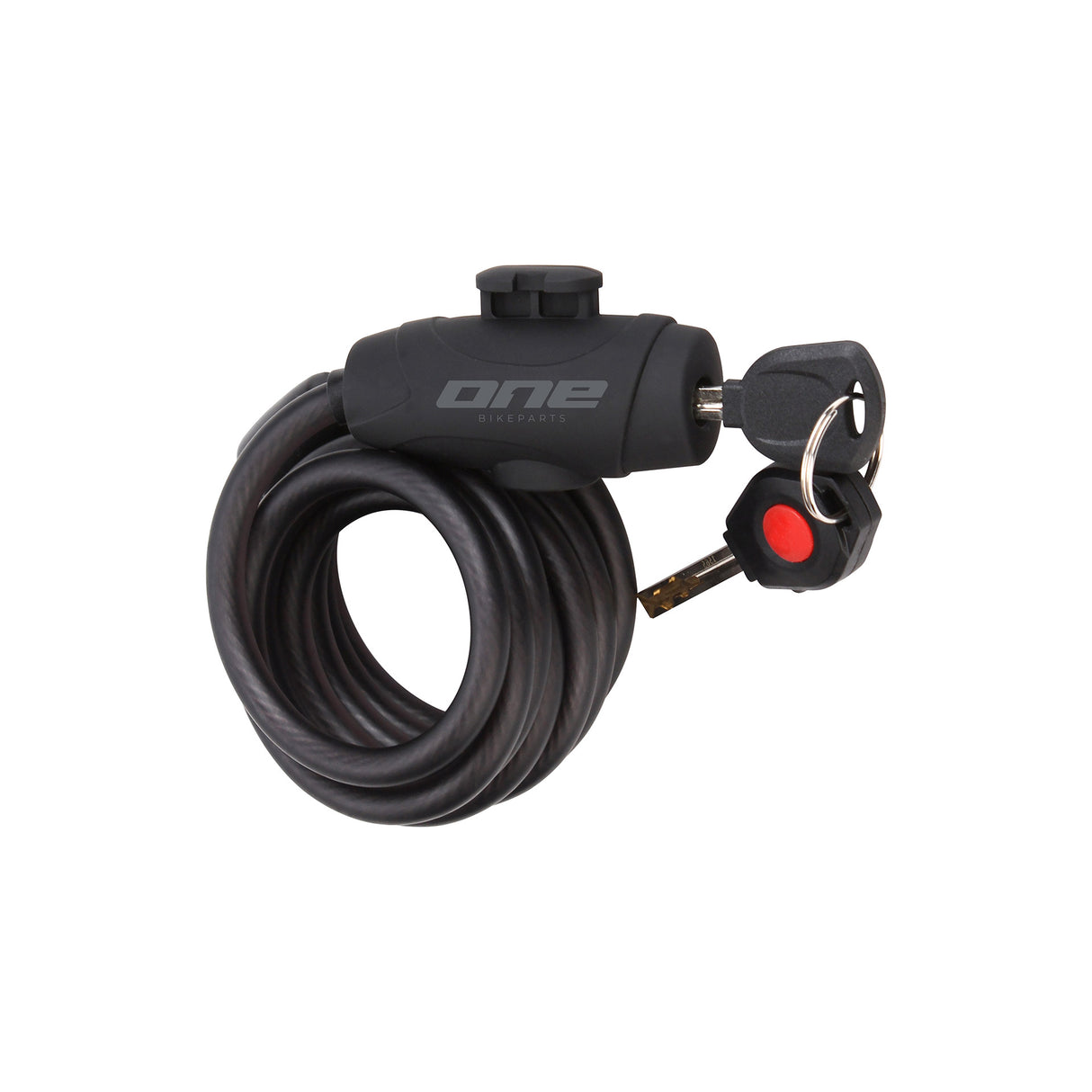 One Spiral Cable Lock 10180 10 mm 180 cm schwarz grau