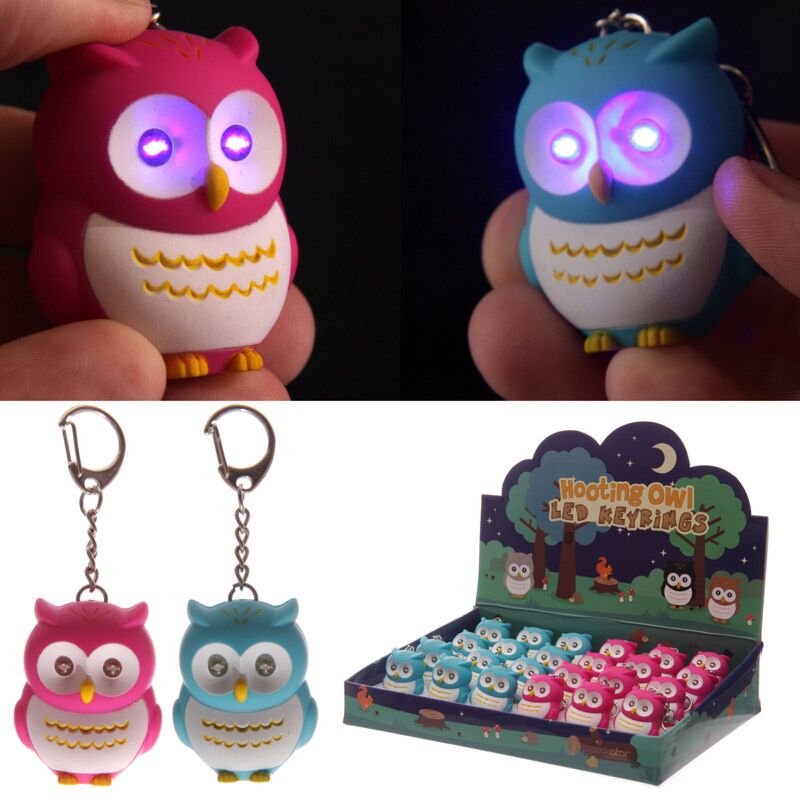 Rosa blo glühend Owl Key Holder