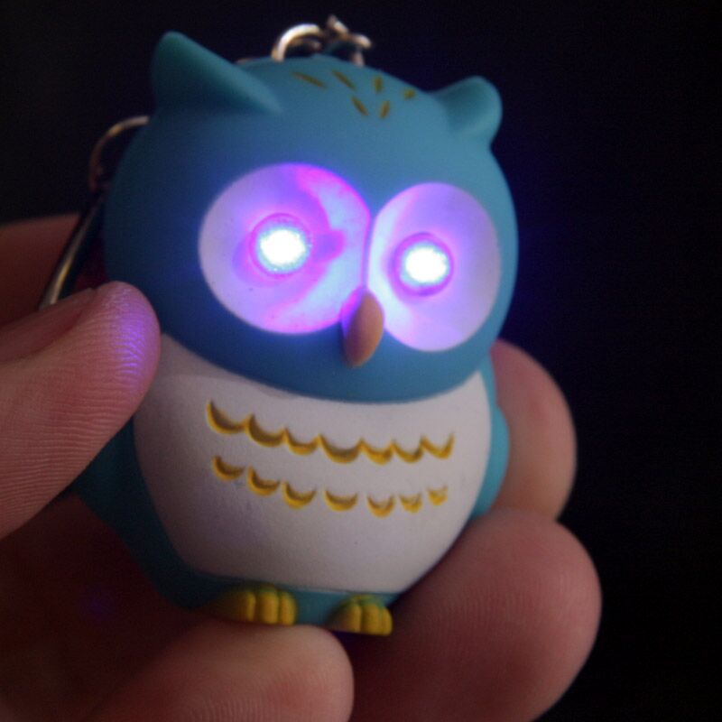 Rosa blo glühend Owl Key Holder